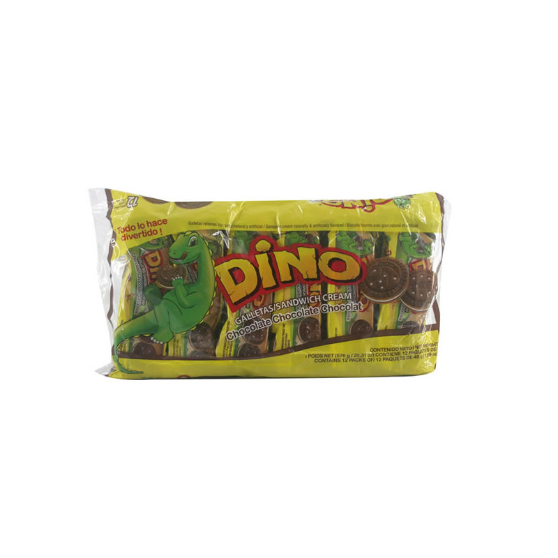 Galletas de chocolate sandwich Dino 12 paq