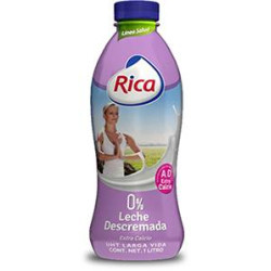 Leche Rica descremada 1 Lt