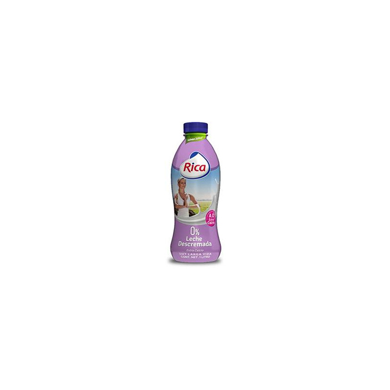 Leche Rica descremada 1 Lt