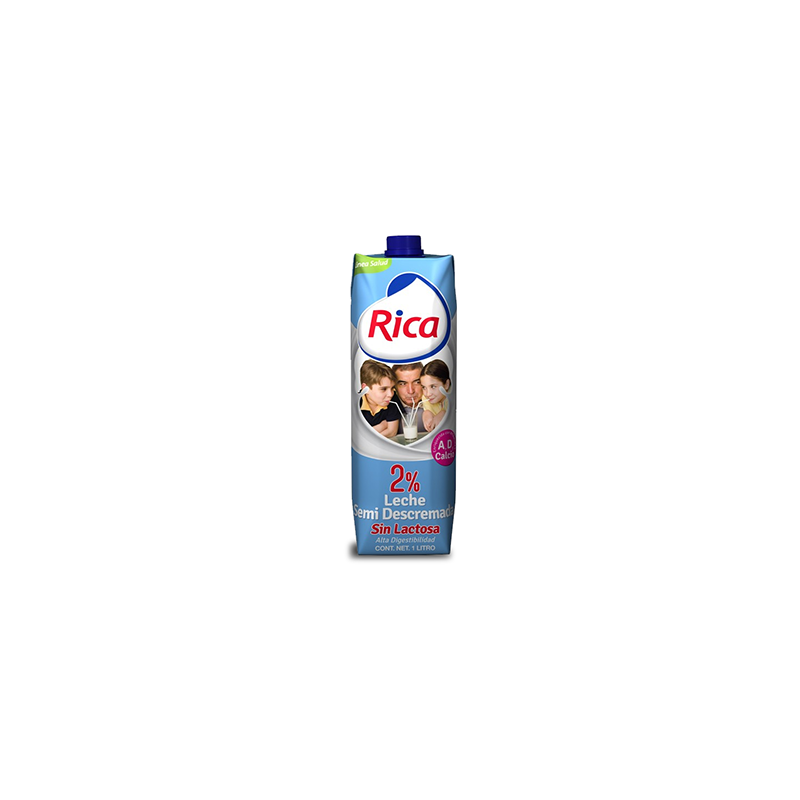 Leche Rica semi descremada 1 Lt