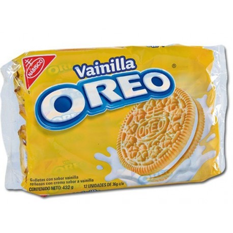 Galletas Oreo vainilla 12 unidades