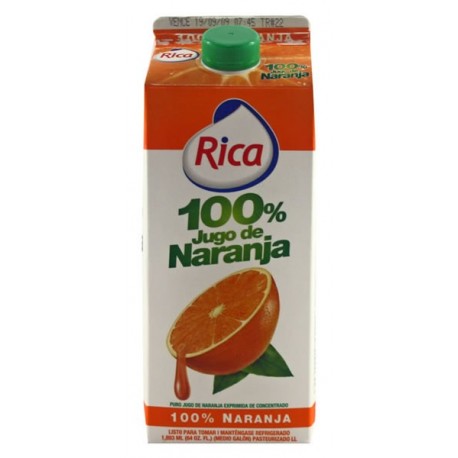 Jugo Rica 100% Naranja 64 Oz (1/2 Gl)