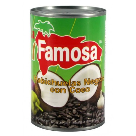 Habichuelas negras C/Coco La Famosa 15 Oz