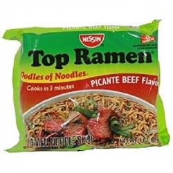 Sopa Nissin Top Ramen Picante beef Flavor 3oz