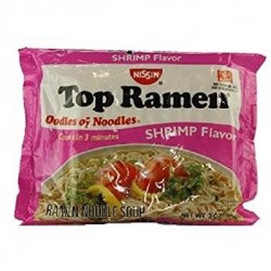Sopa Nissin Top Ramen Shrimp Flavor 3oz
