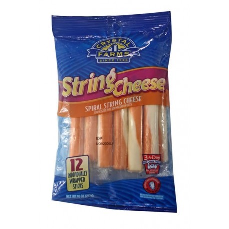 Queso Crystal Farms String Cheese 12/1 10 Oz