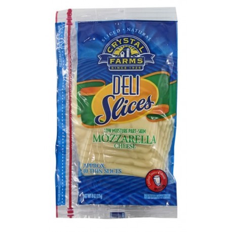 Queso Mozzarella Crystal Farms Slices 8 Oz