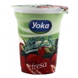 Yogurt Probiotico 2.5% Yoka Fresa 6 Oz