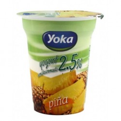 Yogurt Semidescremado 2.5% Yoka Piña 6 Oz