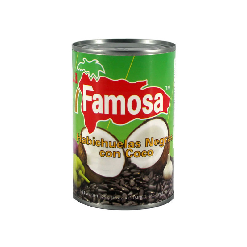 Habichuelas negras C/Coco La Famosa 15 Oz