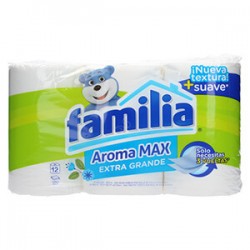 12 rollos de papel de baño Familia Aroma max EXTRA Grande