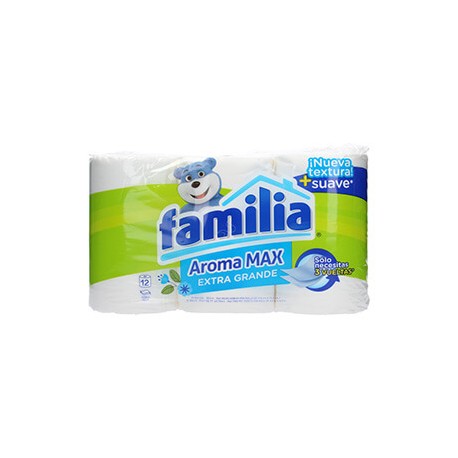 12 rollos de papel de baño Familia Aroma max EXTRA Grande