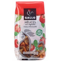 Pastas Gallo Fusilli tricolore Hélice 500g