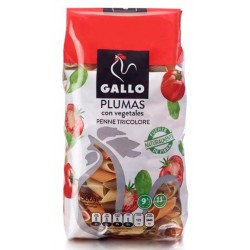 Pastas Gallo Penne tricolore Plumas 500g