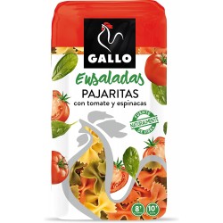 Pastas Gallo Pajaritas ensaladas tomates y espinacas 500g