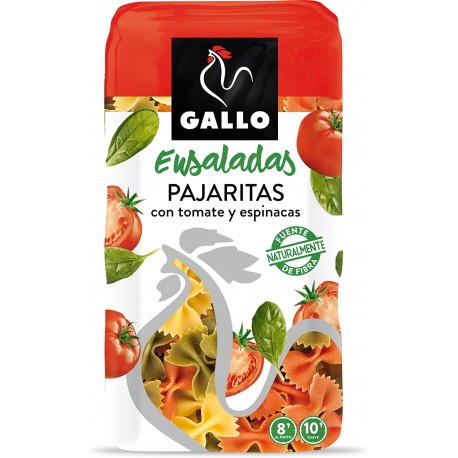 Pastas Gallo Pajaritas ensaladas tomates y espinacas 500g