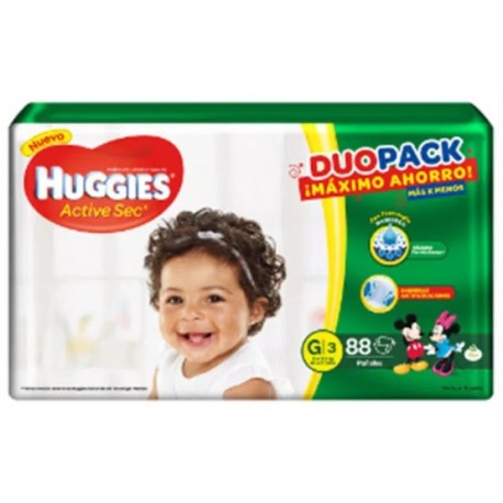 Pañales active sec big pack nº 4 huggies 72 unidad