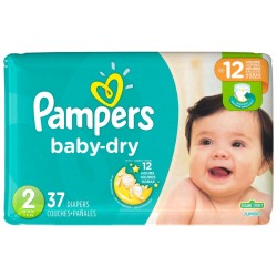 Pañal Pampers S2 baby dry  37 unidades