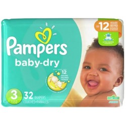 Pañal Pampers S3 baby dry 32 unidades