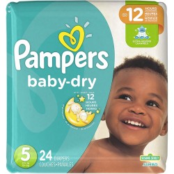 Pañal Pampers S5 baby dry  24 unidades