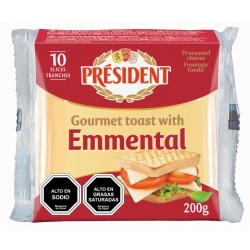 Queso President Emmental 10 Slices