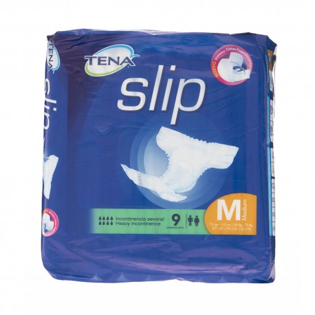 Pañales Desechables Tena Slip Adultos T/Medium 9 Uds.