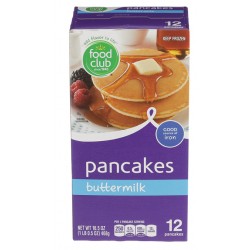 Pancakes   buttermil Food Club 12 Und/Paq