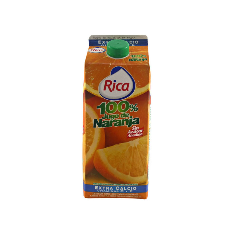 Jugo De Naranja Rica 100% Extra Calcio 64 Oz (1/2 Gl)