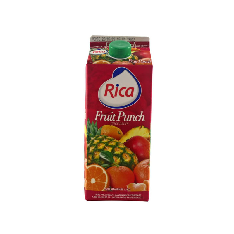 Jugo Rica Fruit Punch 64 Oz (1/2 Gl)